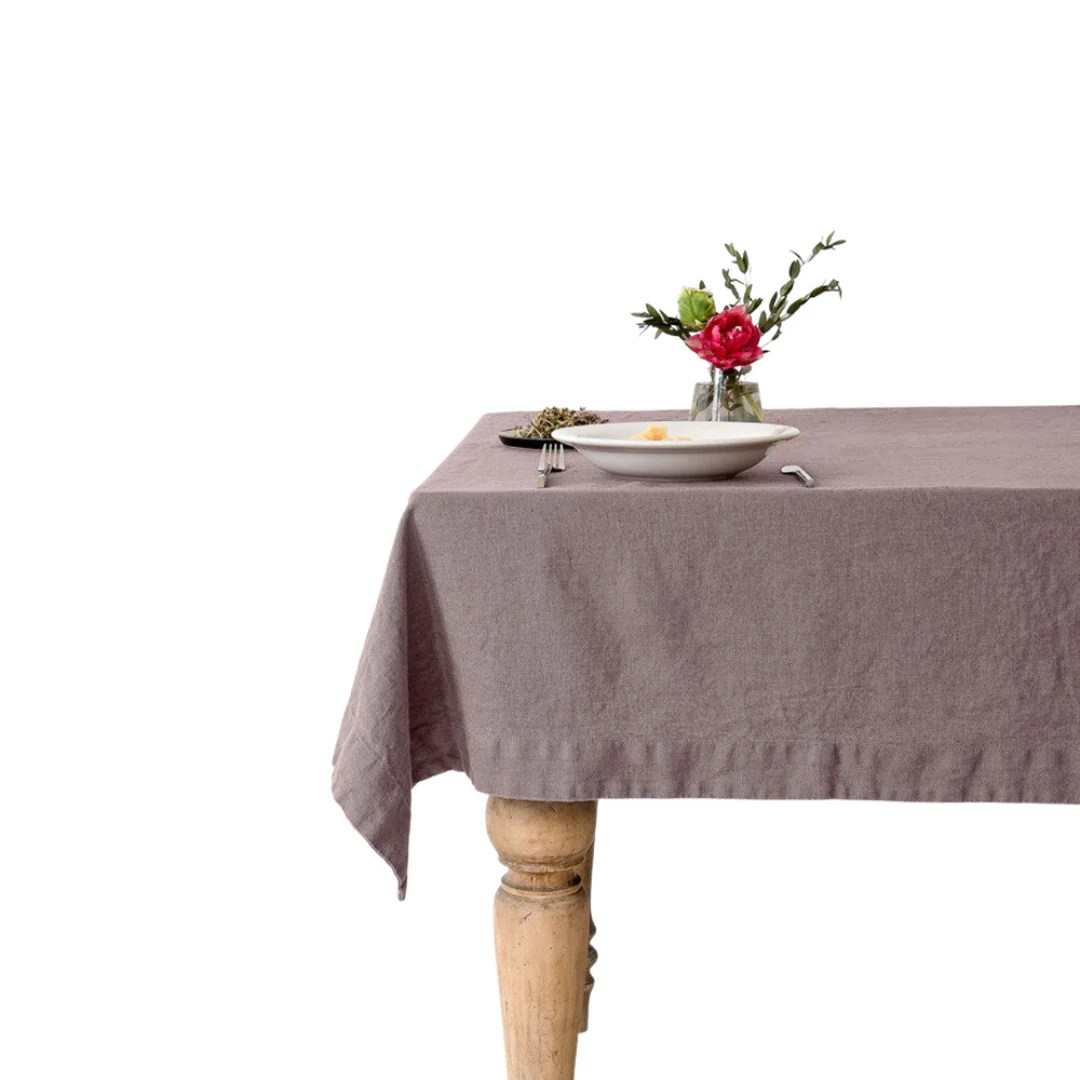 Ashes of Roses Linen Tablecloth Forest Homes