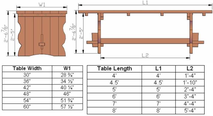 Natural Wood Outdoor Dining Table with Benches