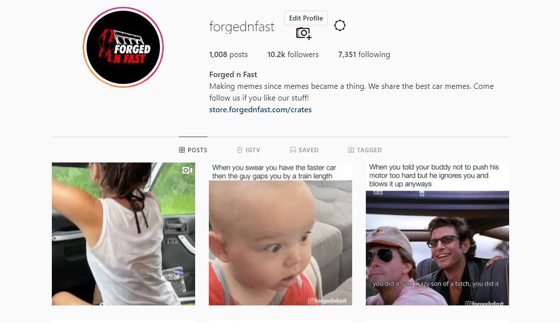 What are the best car hashtags for car Instagram N Fast