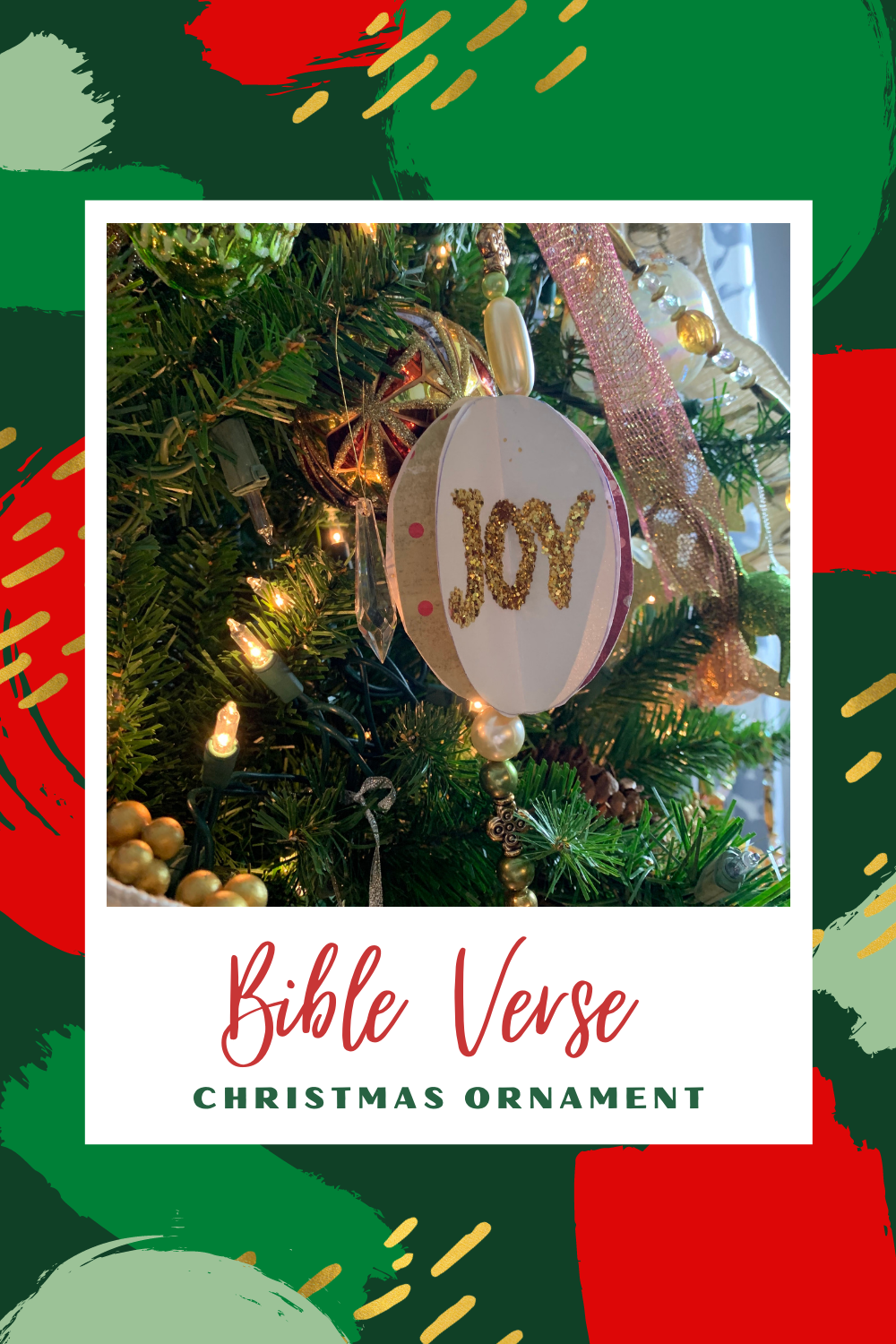 Joy Bible Verse Christmas Ornament DIY Him Knot