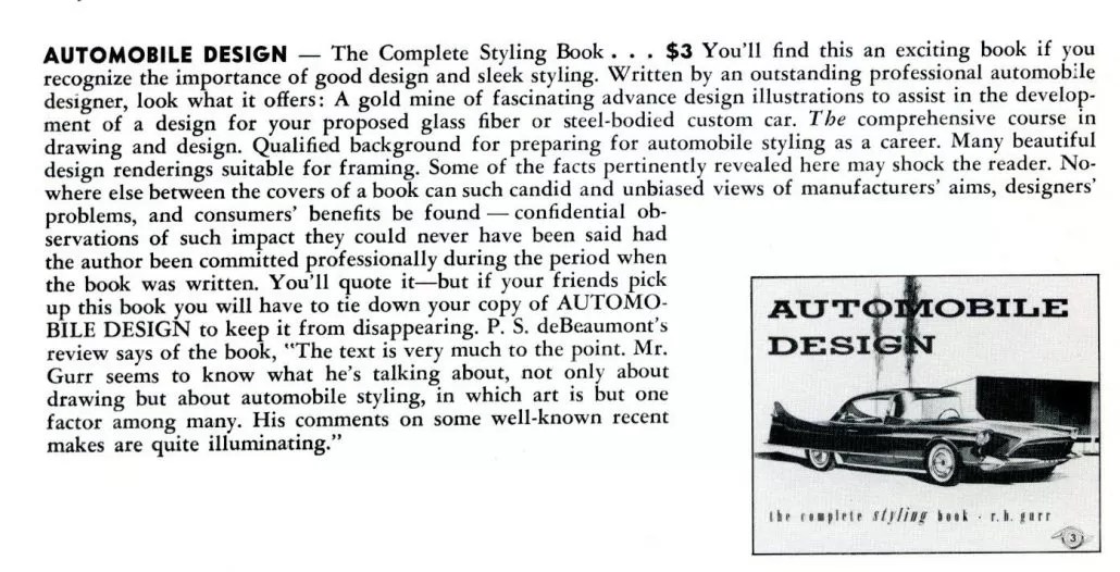 Automobile Design The Complete Styling Book (1955) By Bob Gurr Part