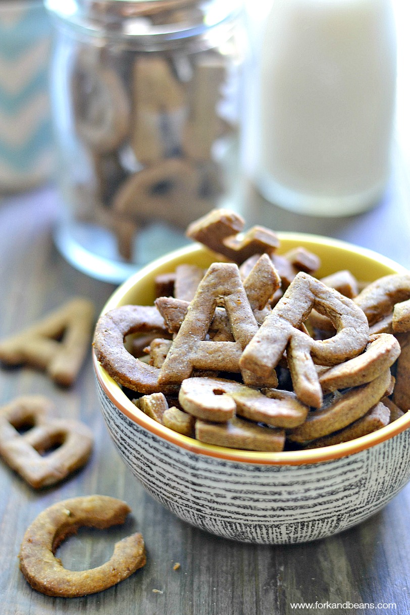 Cinnamon ABC Crackers (glutenfree vegan) Fork and Beans