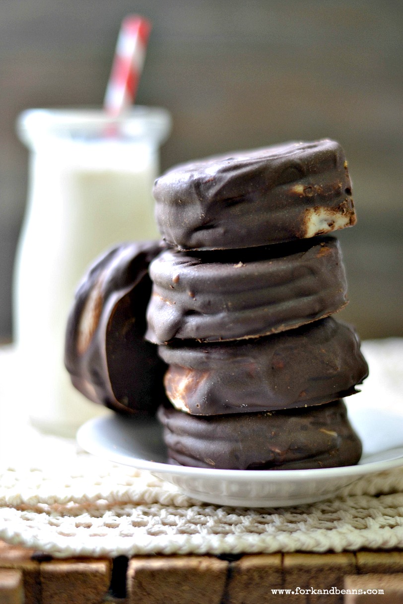 Homemade Moon Pies Fork and Beans