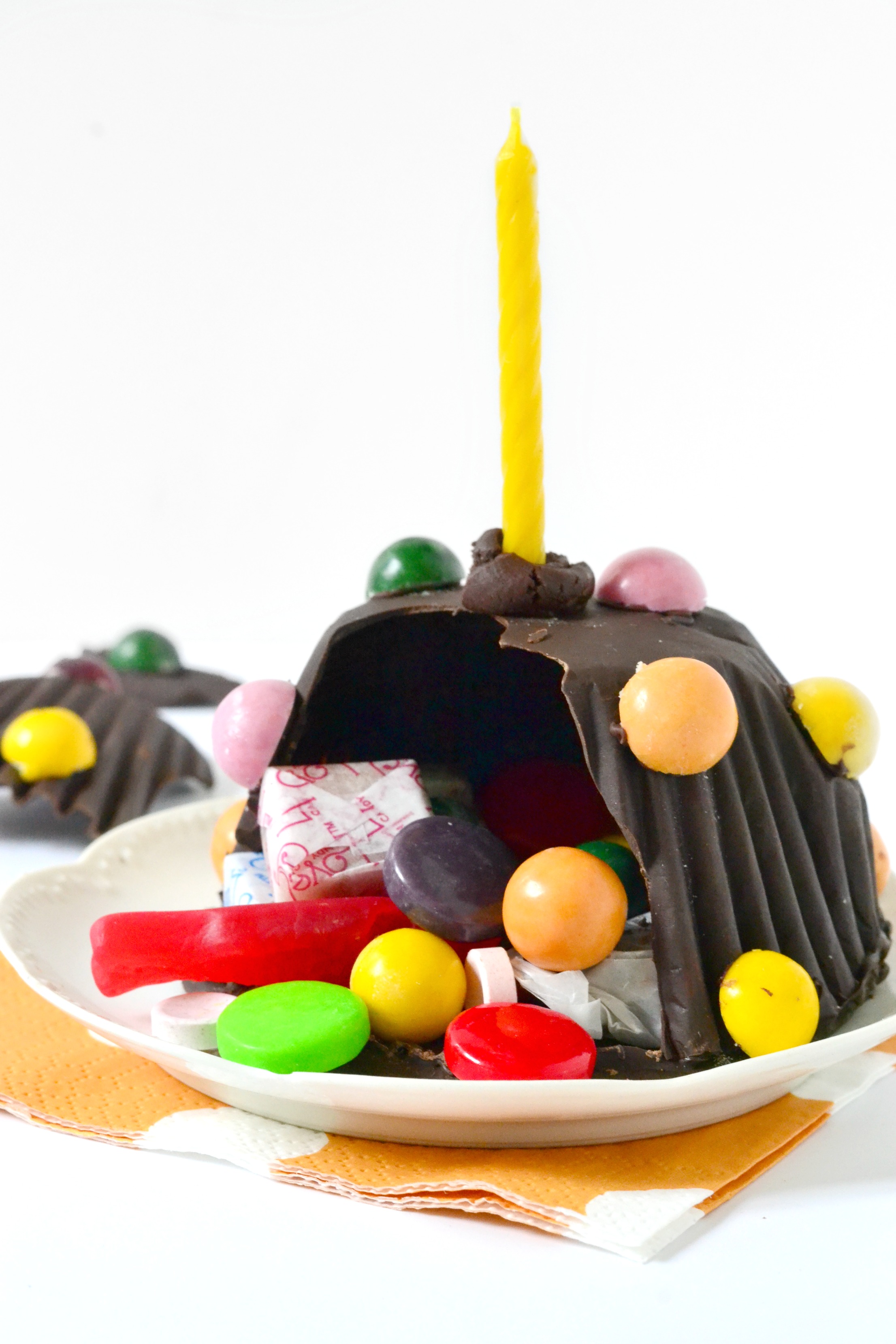 Chocolate Pinata Mini Cakes - Fork And Beans