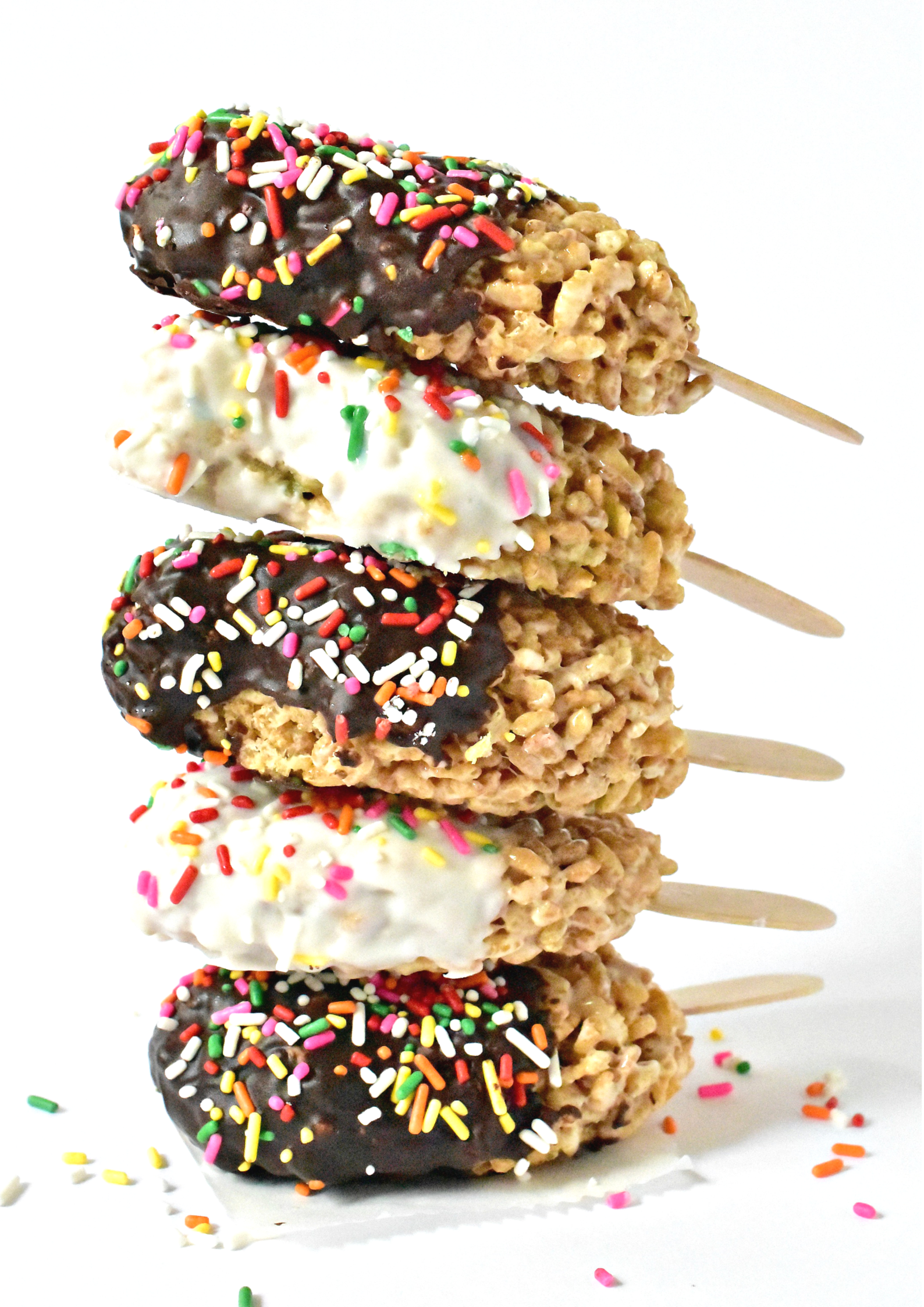 Brown Rice Krispie Pops Fork and Beans