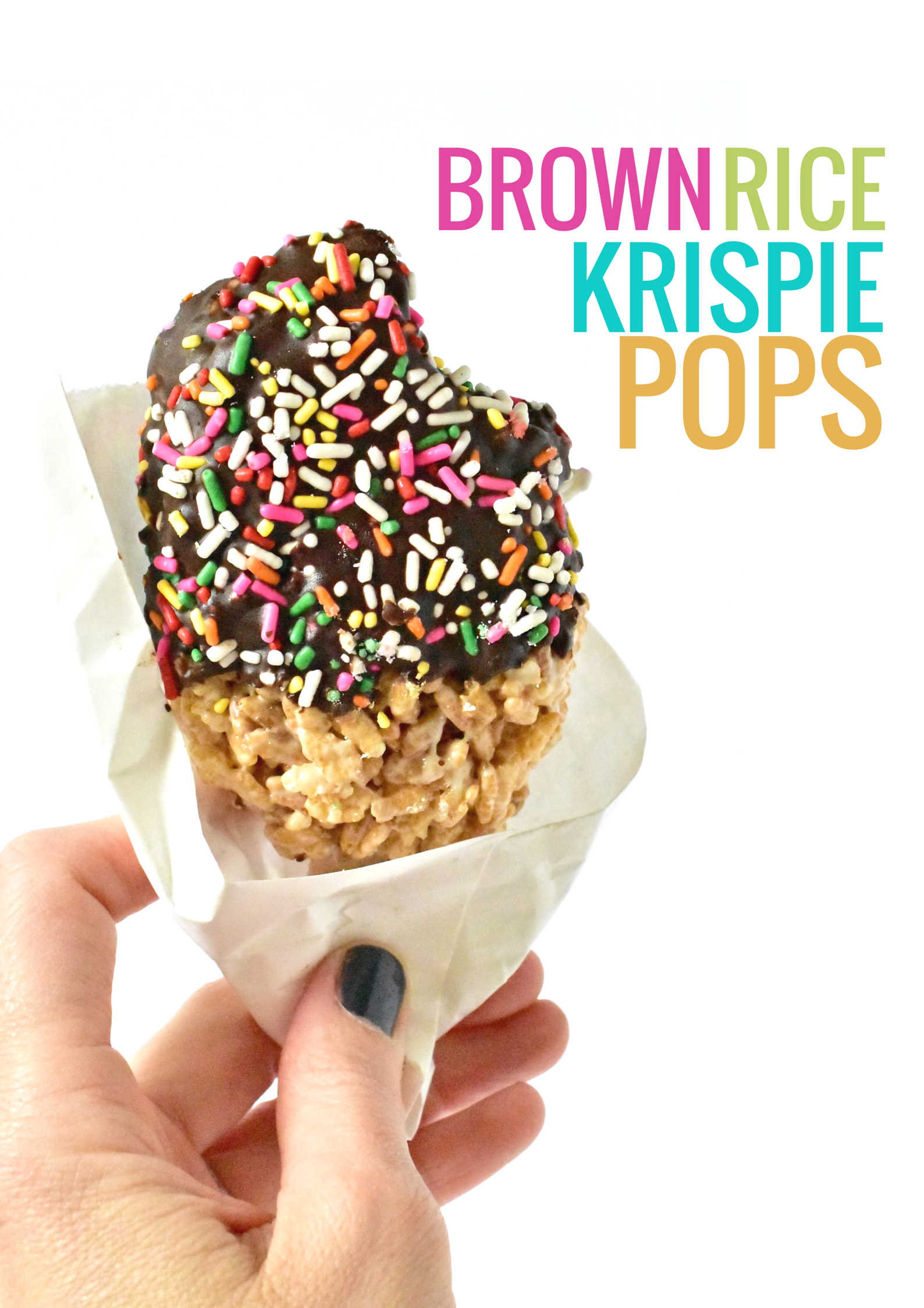 Brown Rice Krispie Pops Fork and Beans