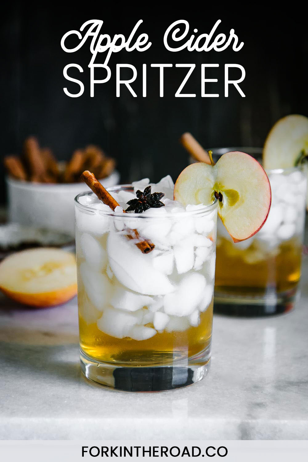 Cinnamon Apple Cider Spritzer Easy Apple Cider Vinegar Mocktail!