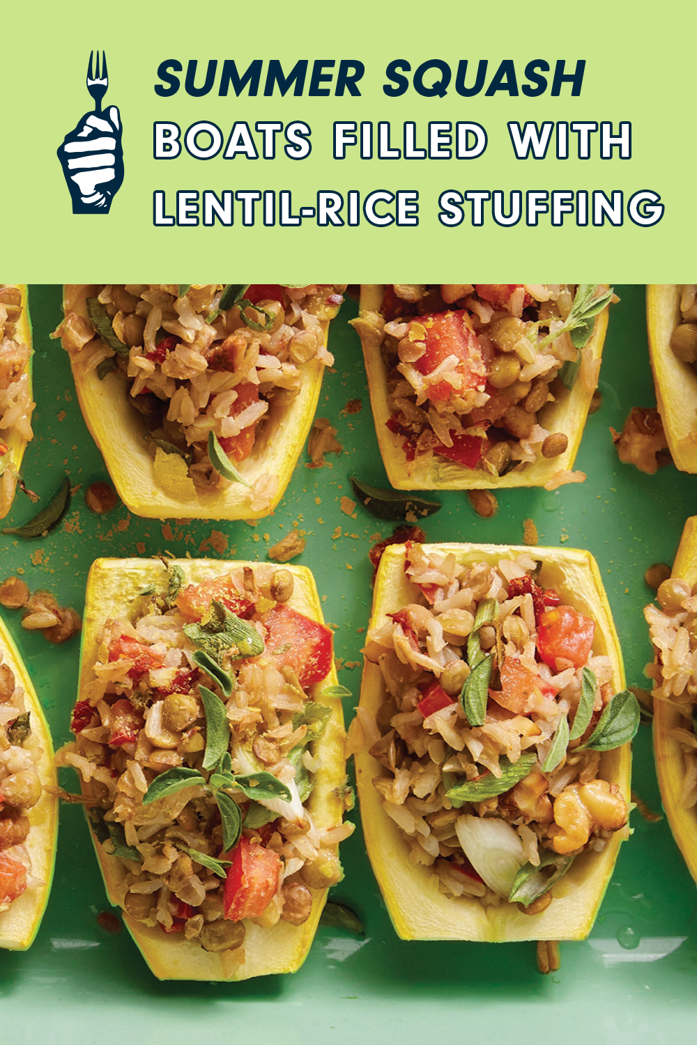Summer Squash Boats with LentilRice Stuffing Recipe Forks Over Knives