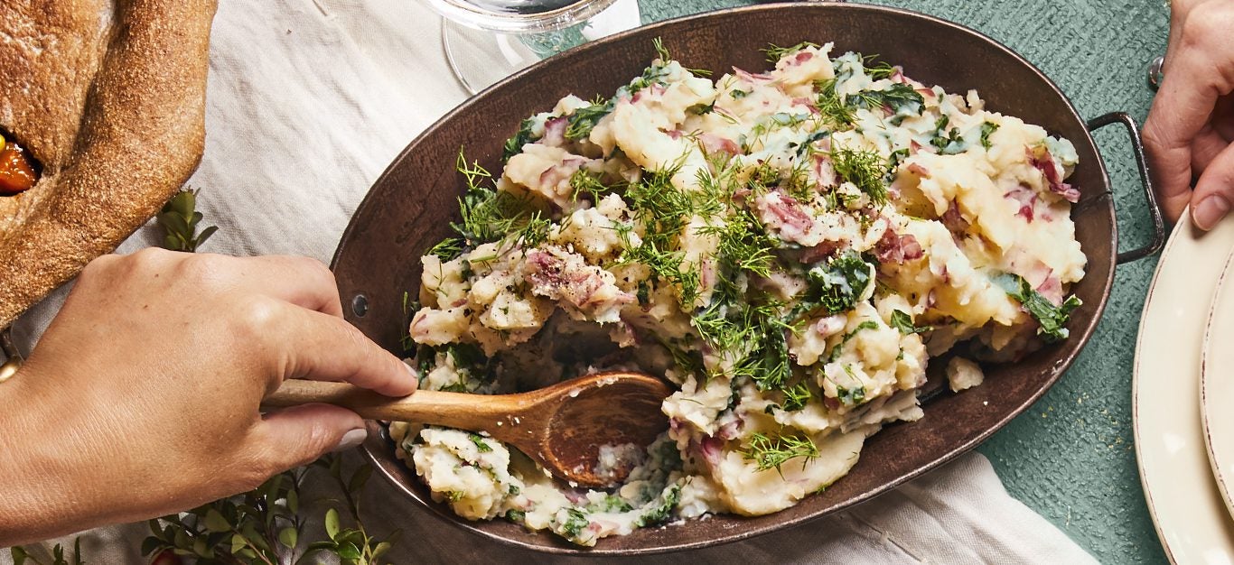 Vegan Mashed Potatoes with Kale Forks Over Knives