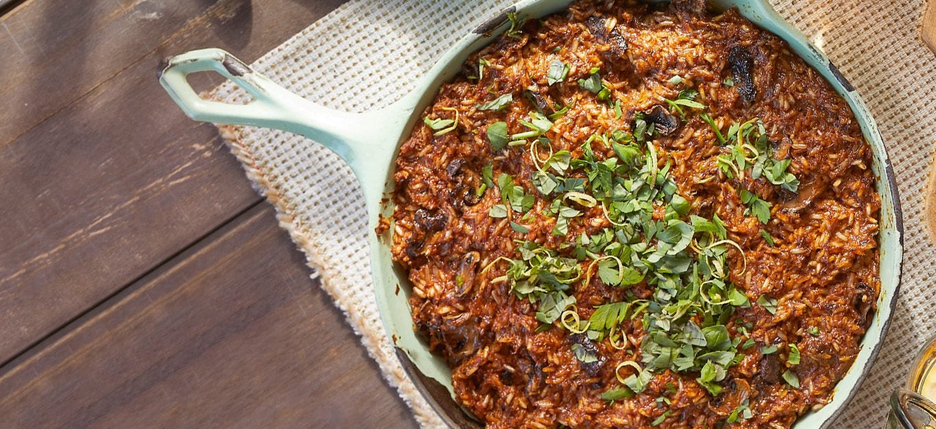 Pumpkin Risotto Frittata with Mushrooms Forks Over Knives