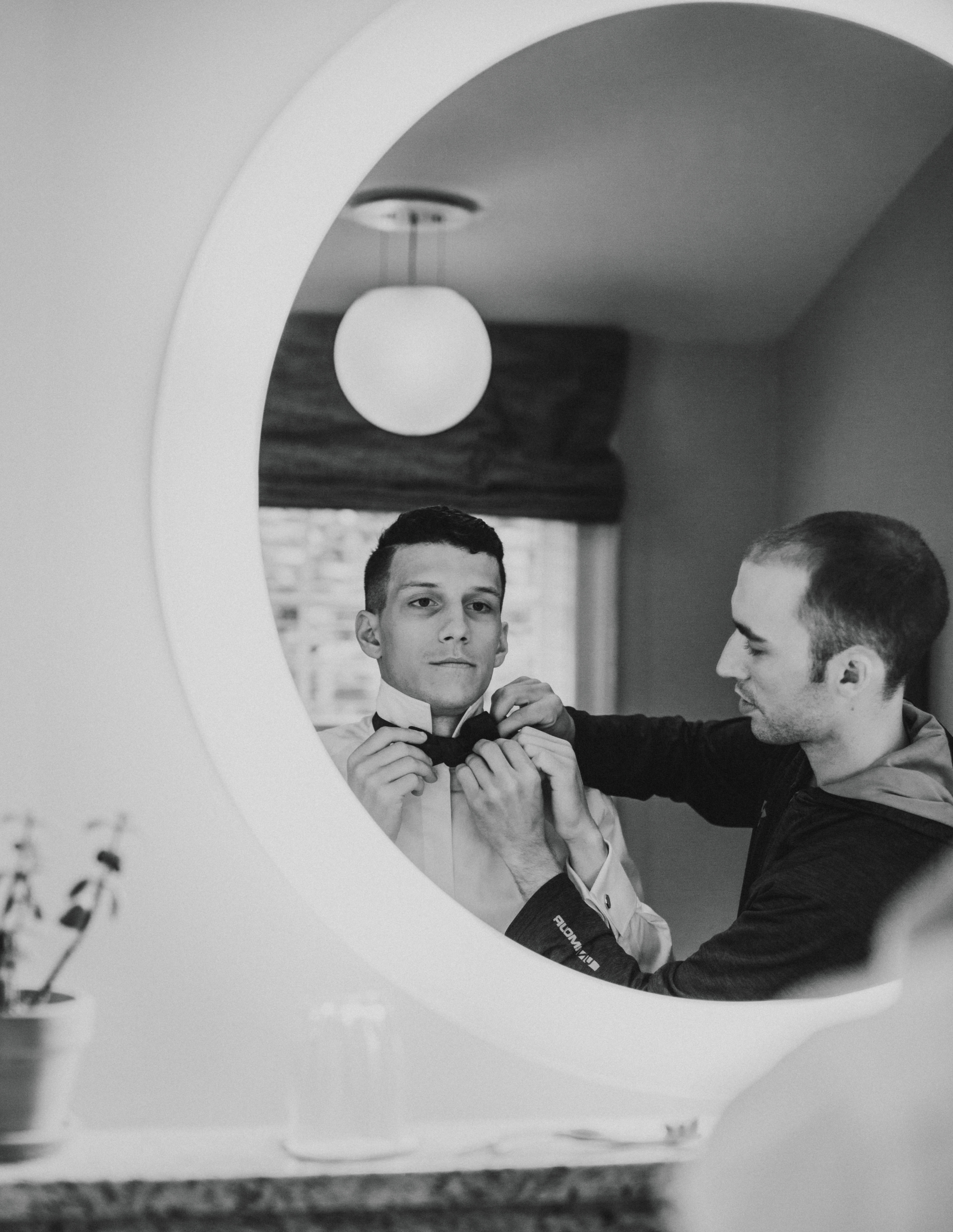 Groom Getting Ready