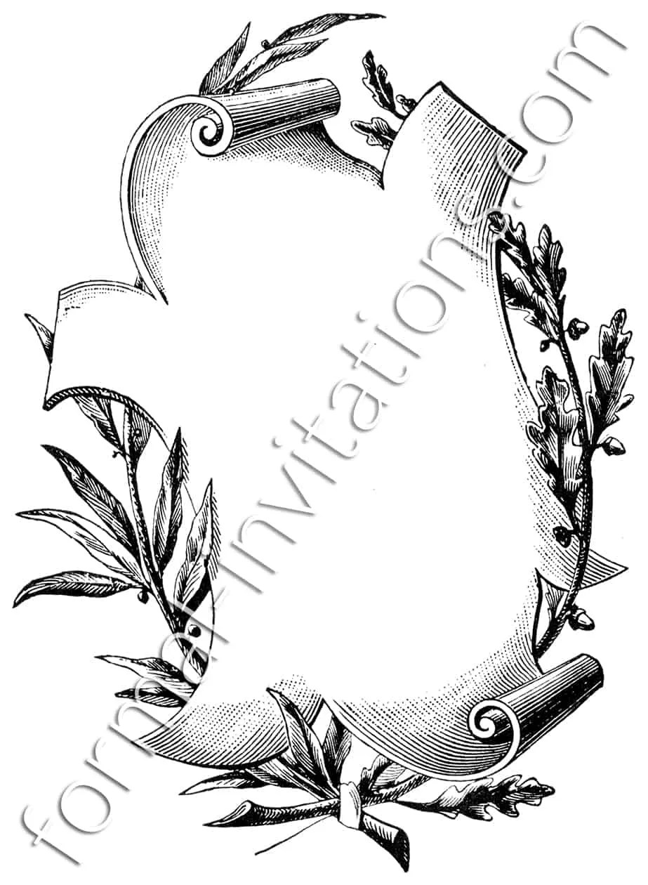 Vintage Elegant Scroll Invitation Template
