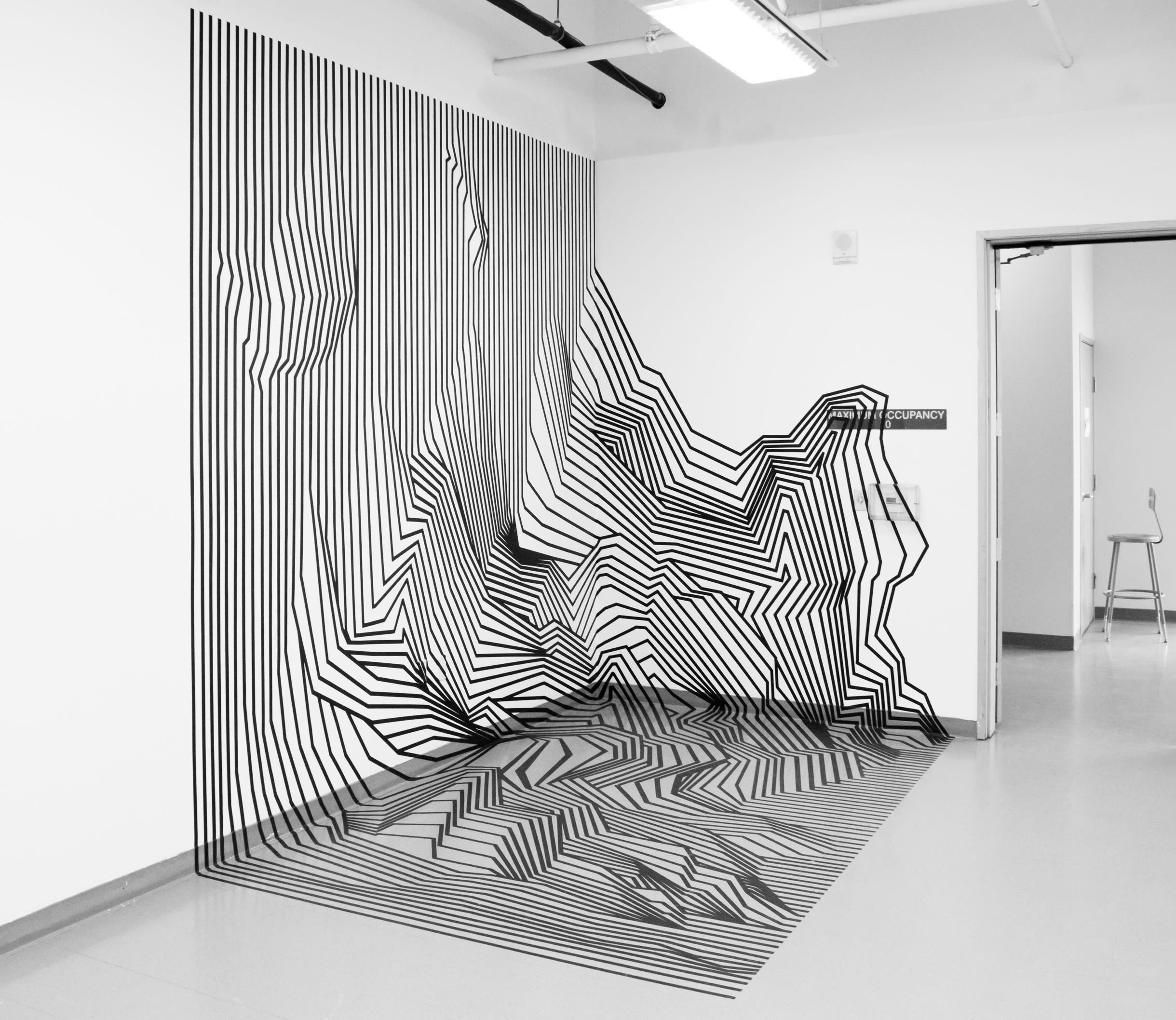 Artist Darel Carey is Challenging Perception Using Electrical Tape