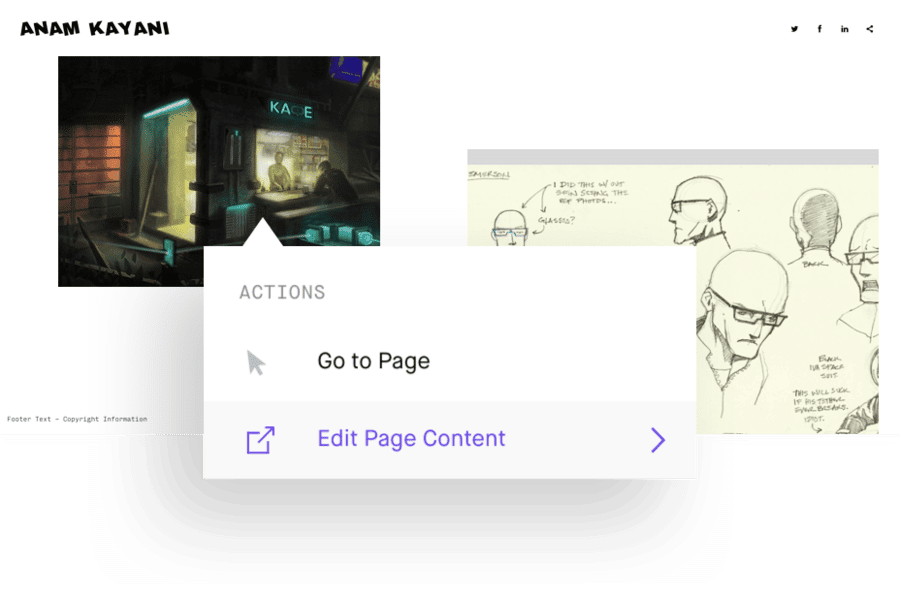 Create a Concept Art Online Portfolio Website Instantly
