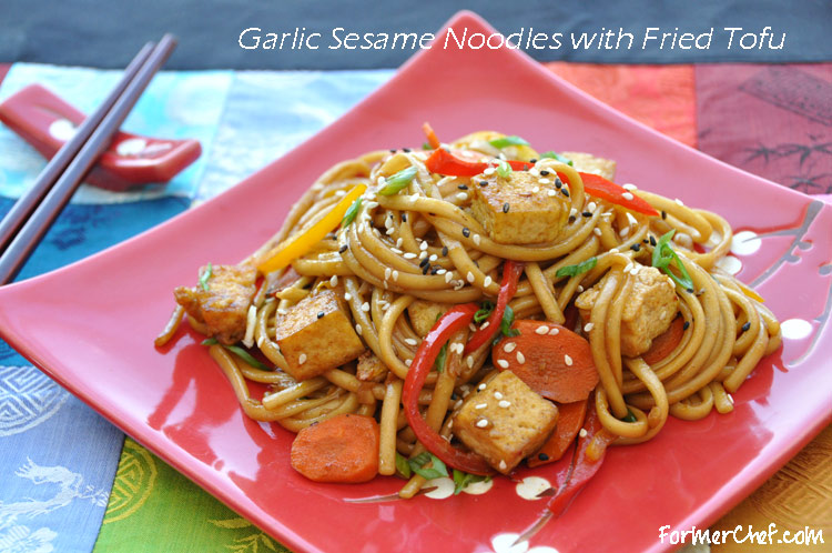 Cook the noodles according to package directions. Garlic Sesame Udon Noodles With Fried Tofu Former Chef