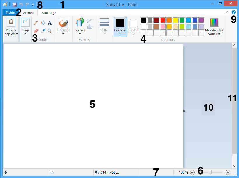 Module 1 Initiation 7.5. Fenêtre Paint