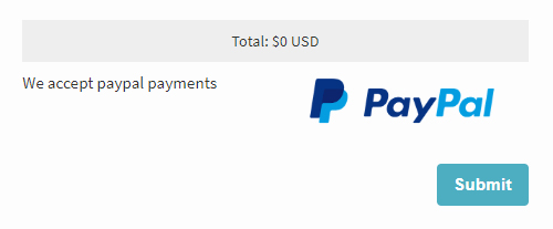 Paypal Payment Option