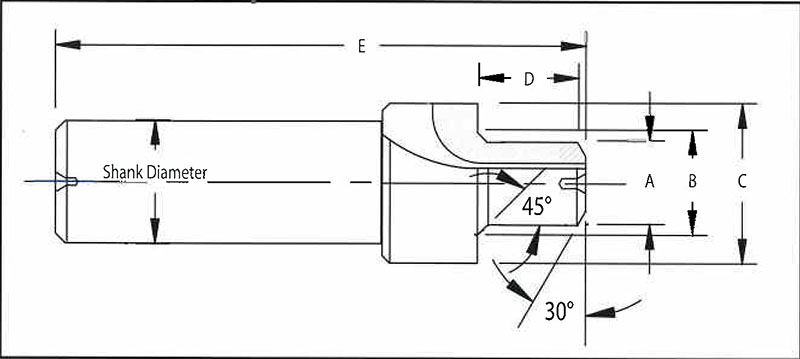 BS025-T Standard Reamer Length Carbide Tipped Straight Shank British