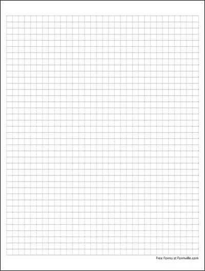 Free Graph Paper (4 Squares per Inch Dashed Black) from Formville