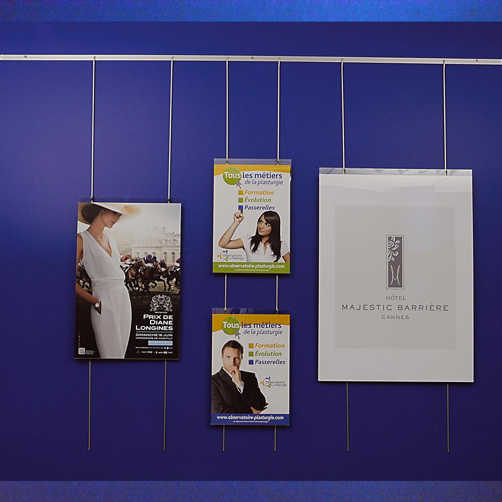 Cimaises supports tableaux Cimaises et affichage sur câble Plexiglas