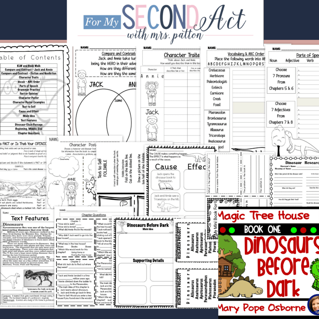 Magic Tree House Dinosaurs Before Dark Activities