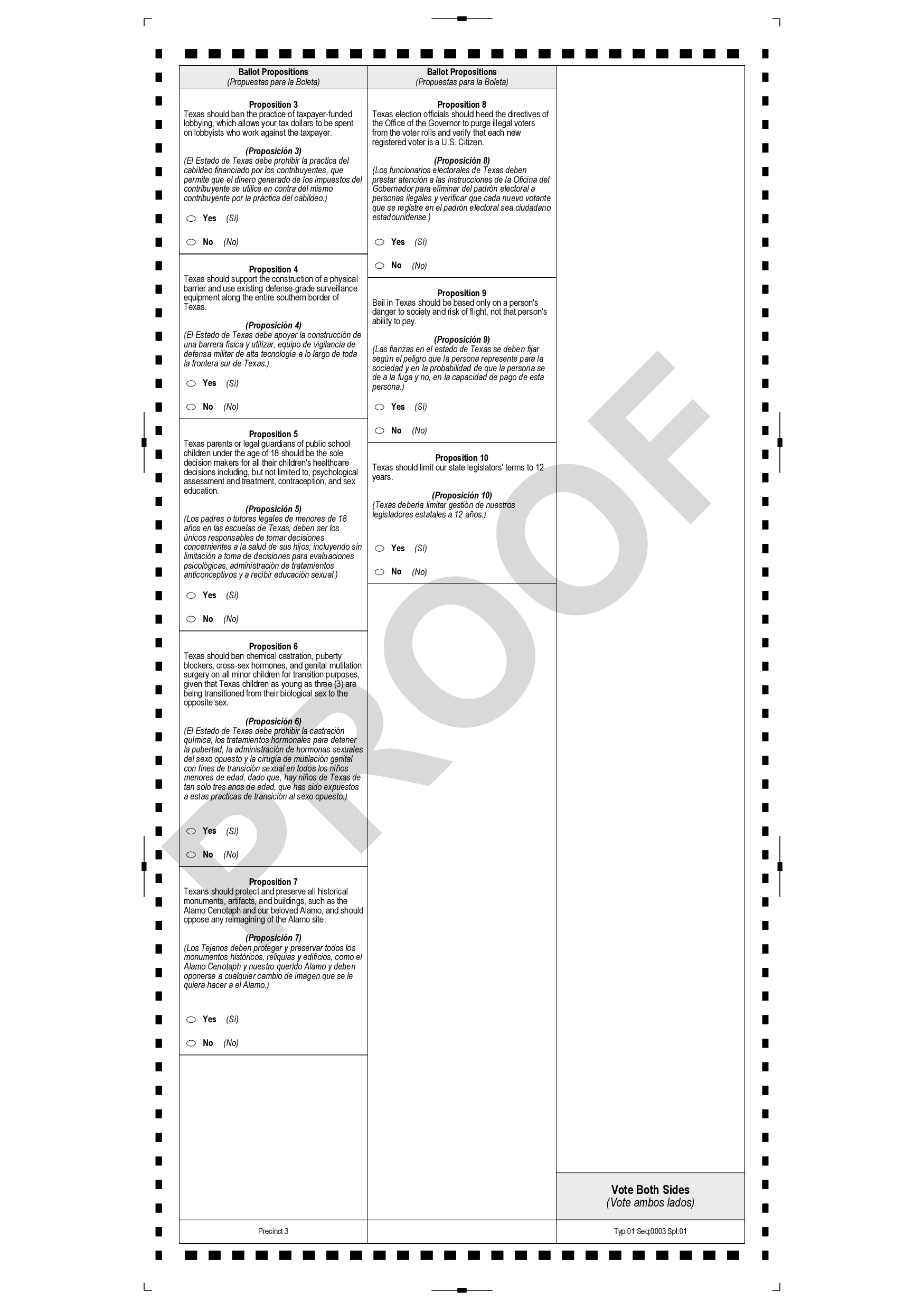 Forney Texas Sample Ballot 2020 Mar. 03