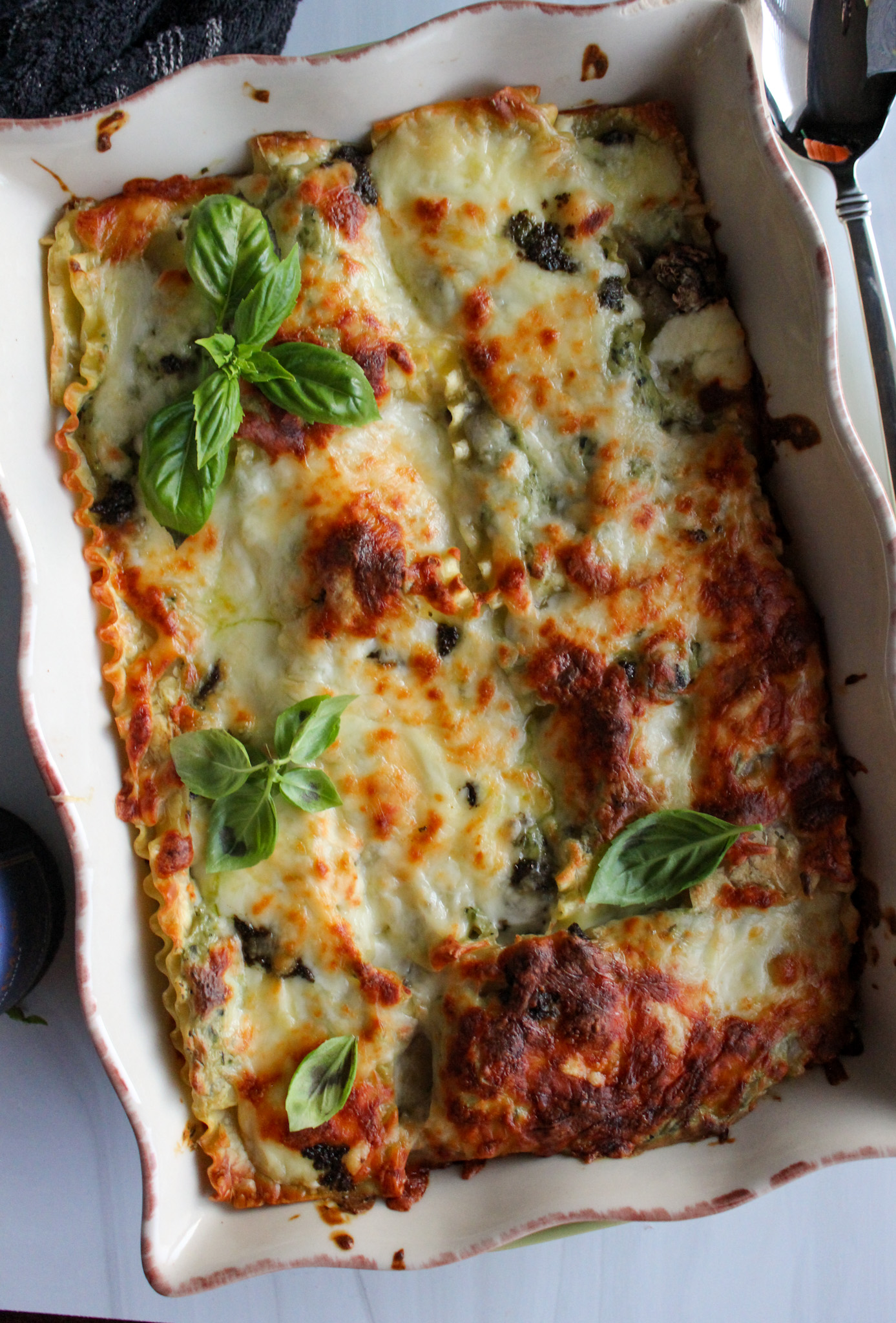White Lasagna with Basil Pesto For The Perfect Bite