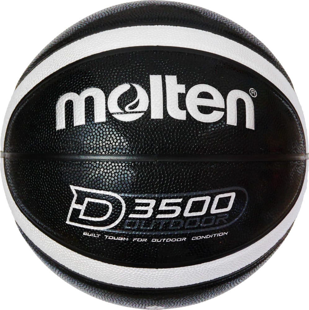 Molten B6D3500KS Outdoor Basketball schwarz/silber FOR THREE 43