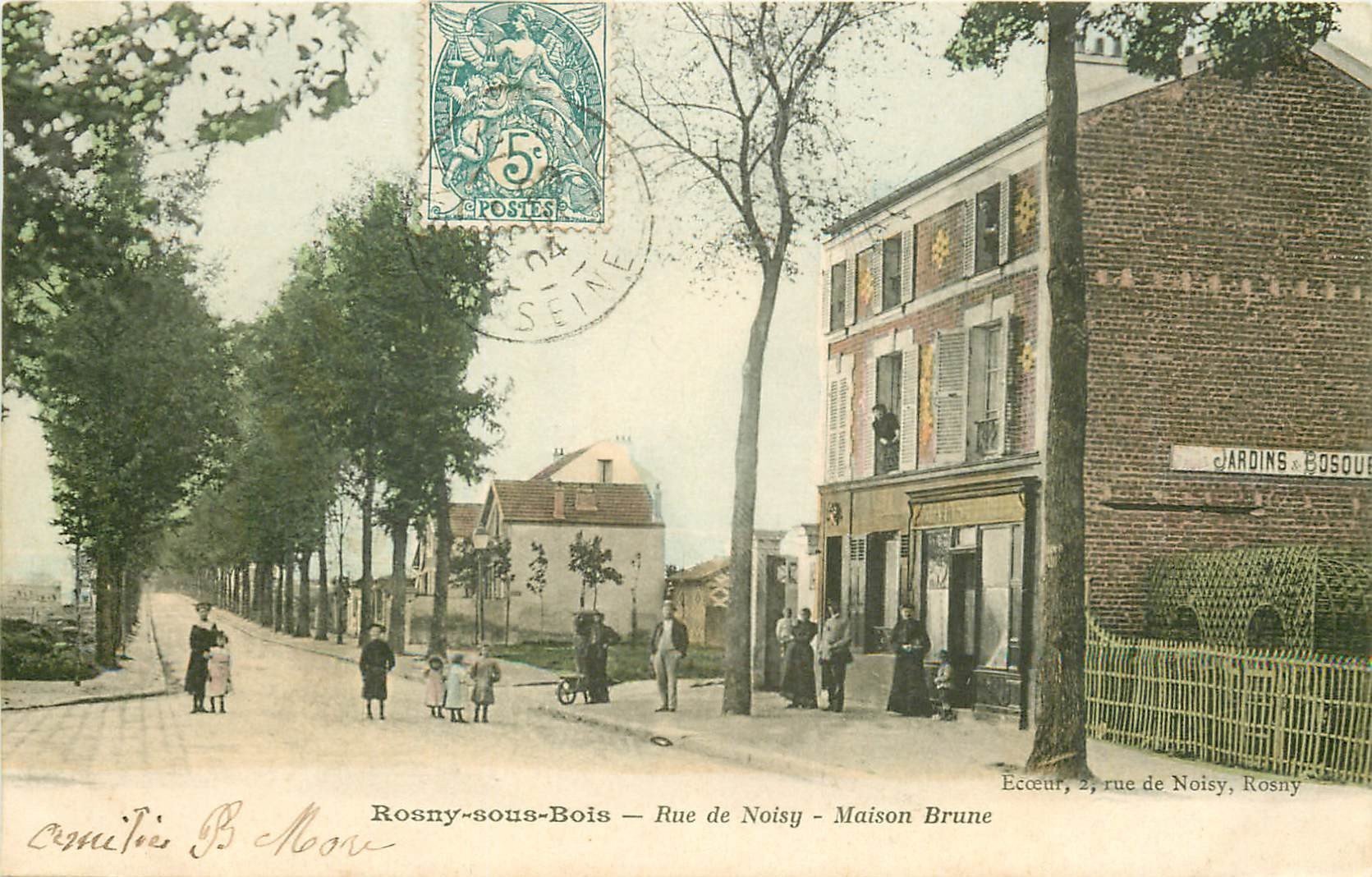 93 ROSNYSOUSBOIS. Maison Brune rue de Noisy 1904