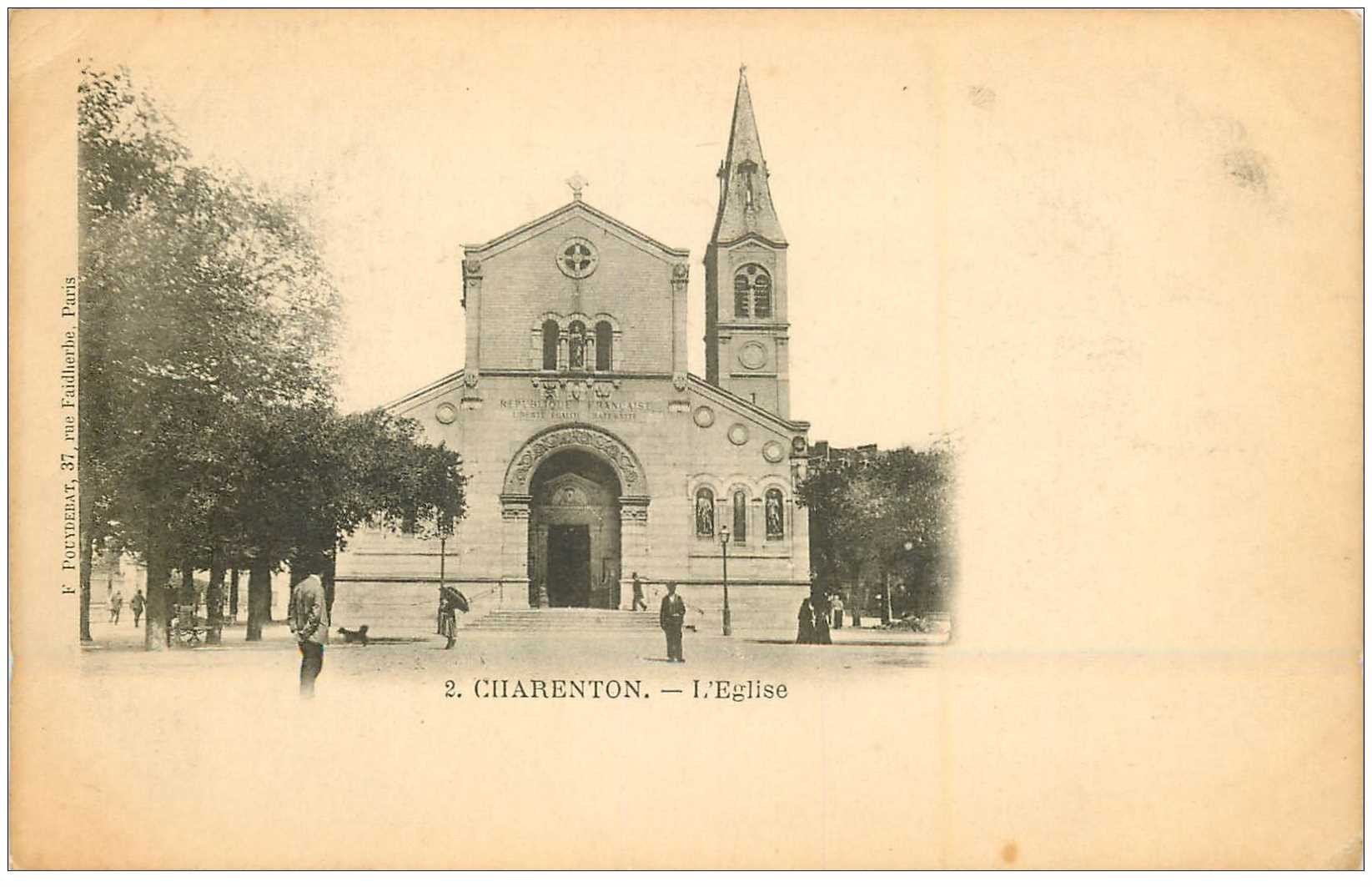 94 CHARENTON LE PONT. L'Eglise vers 1900. Edition Pouydebat