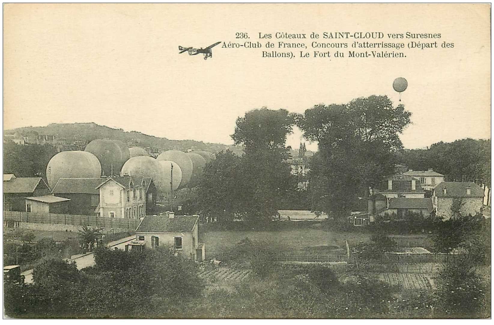 92 SAINT CLOUD. Les Coteaux Aéro Club départ et atterrissage des