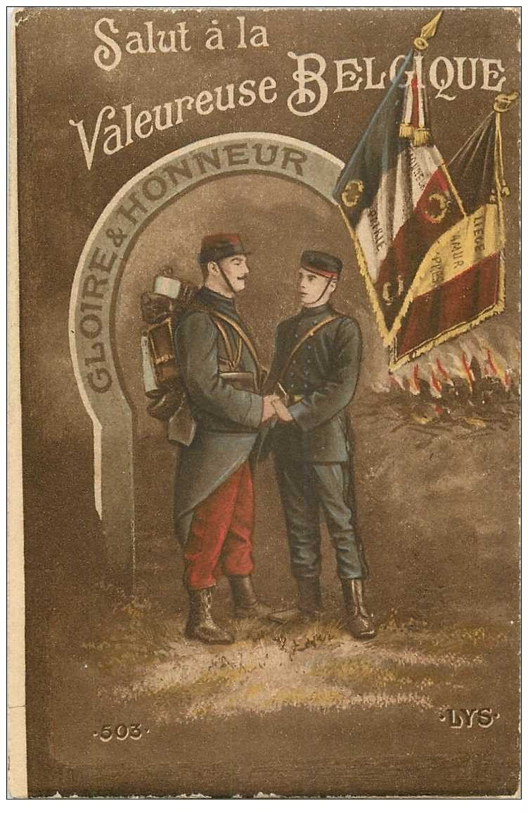 Carte Postale 1914 Prix GUERRE 191418. Salut à la Valeureuse Belgique