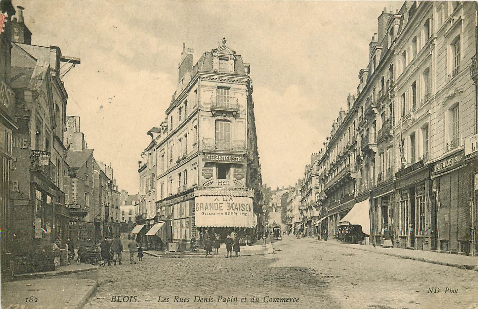 41 BLOIS. Rues Denis Papin et du Commerce 1906