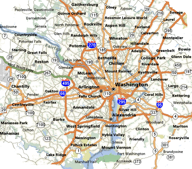 Washington DC Map, District of Columbia
