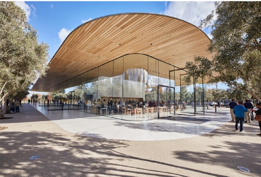 How does the Apple Park Visitor Center in Cupertino. PHOTO ForumDaily