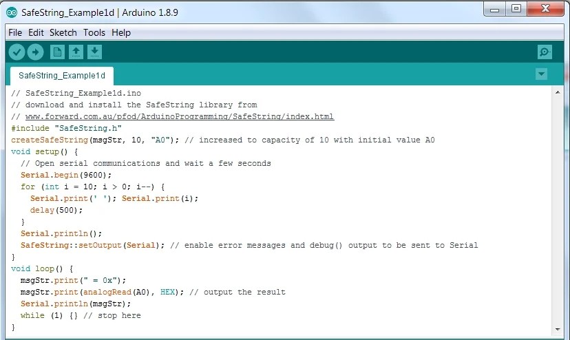 The SafeString alternative to Arduino Strings for Beginners Safe