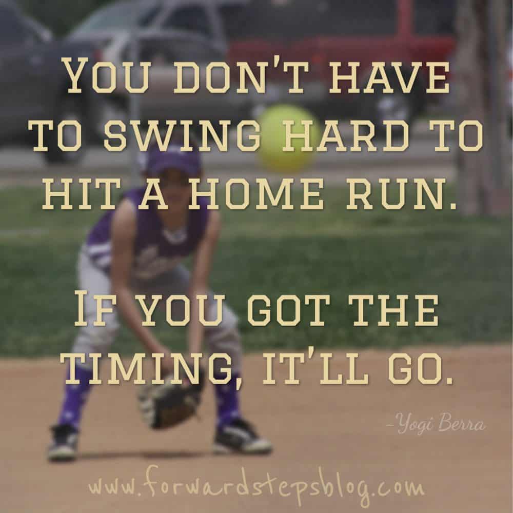 The Thing To Do Is To Keep Swinging! Forward Steps