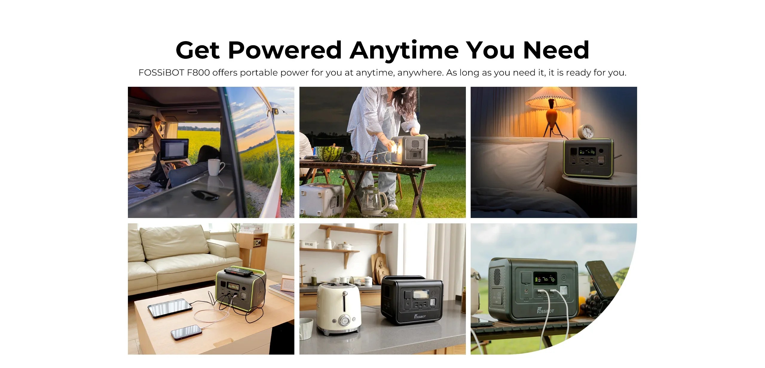 FOSSiBOT F800 Portable Power Station | 800W 512Wh