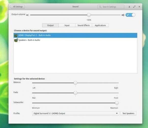 Fix no audio through HDMI when connected to TV in elementary OS