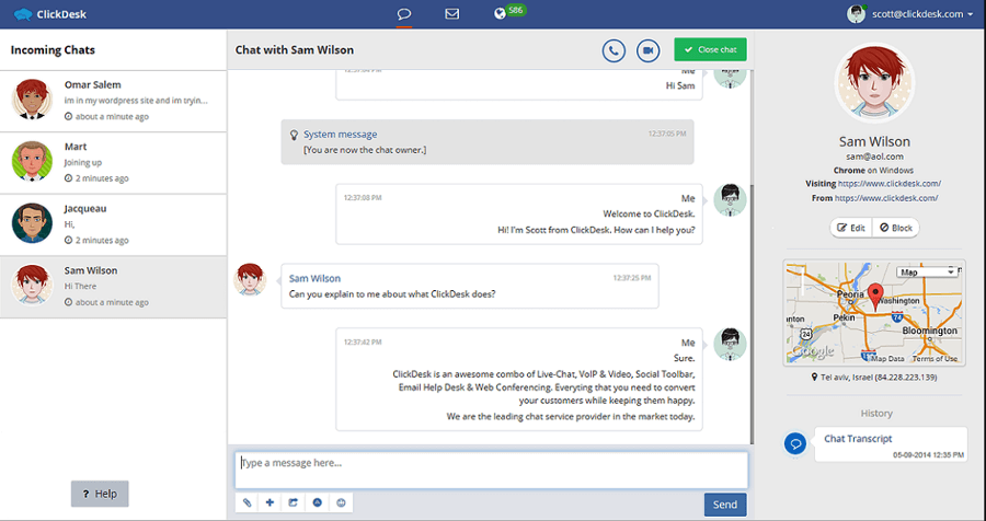 Live Web Chat Services AmeeraTel, Inc.