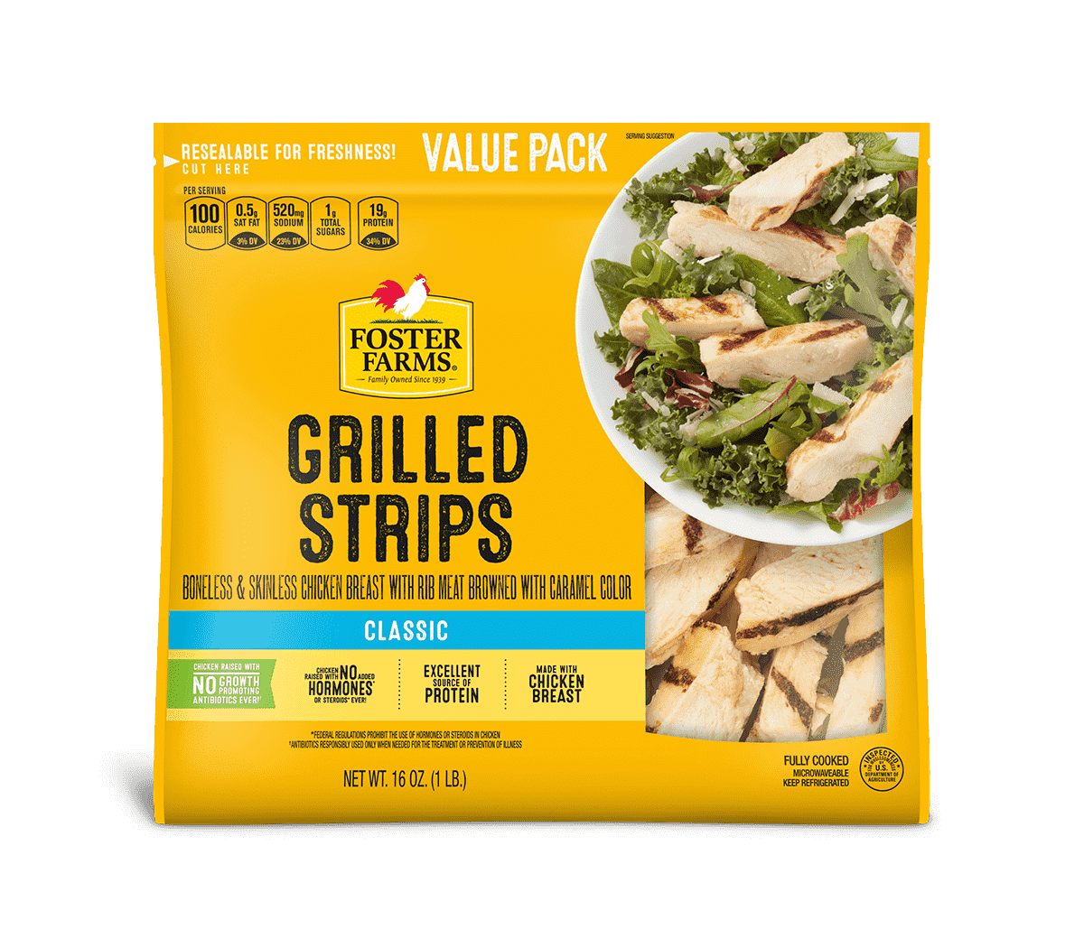 Refrigerated Grilled Chicken Breast Strips Products Foster Farms