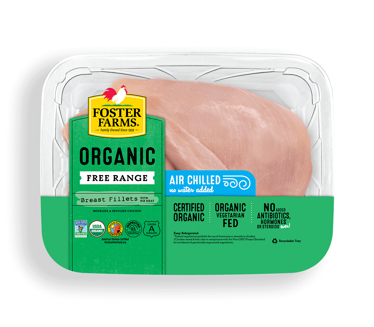 Organic Boneless Skinless Chicken Breast Fillets Products Foster Farms
