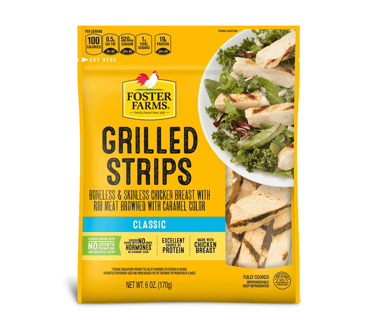 Refrigerated Grilled Chicken Breast Strips Products Foster Farms
