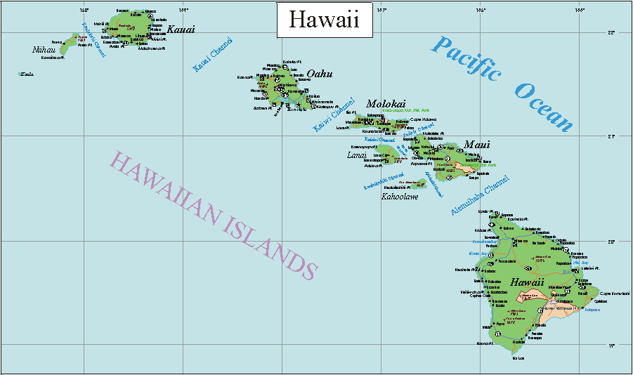 Map of Hawaii Large Color Map Fotolip