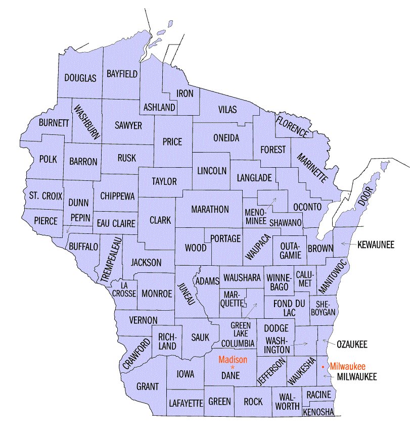 Wisconsin Map Fotolip