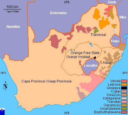 Old South African Map Clickable Map Of South Africa (Former Divisions)