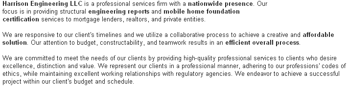 Mobile Home Foundation Certs Mobile Home Foundation Certifications