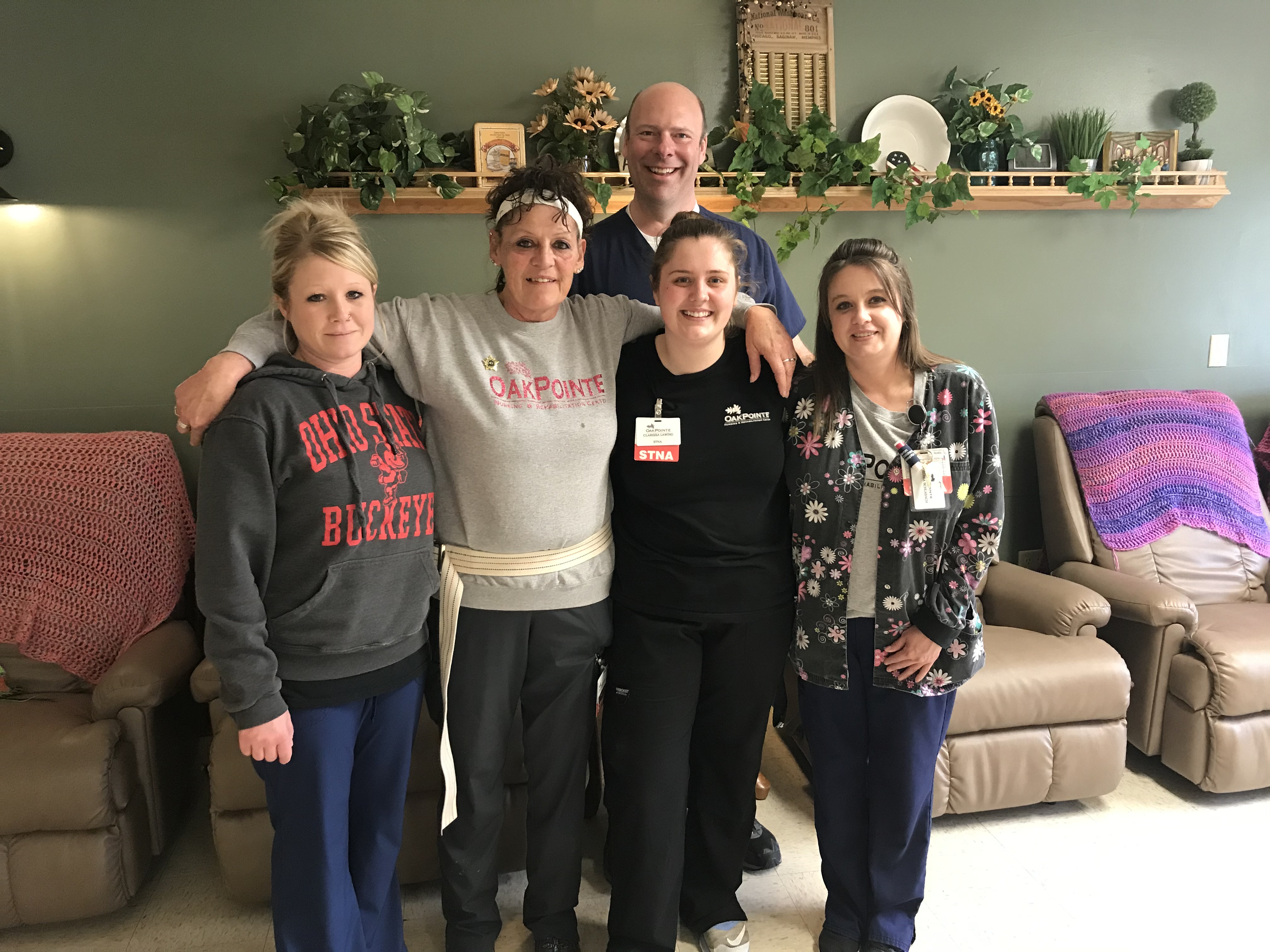 Foundations Health Leader Checks in on Oak Pointe Nursing Staff
