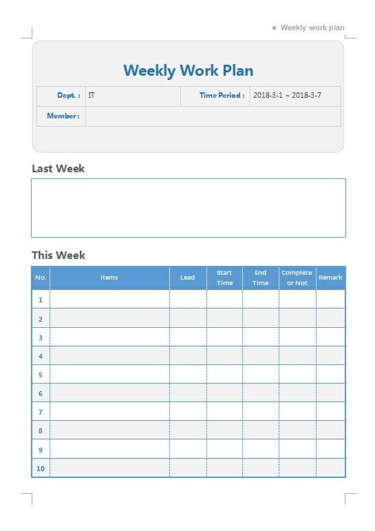 How to Create a Successful Weekly Work Plan (Tips, Templates)
