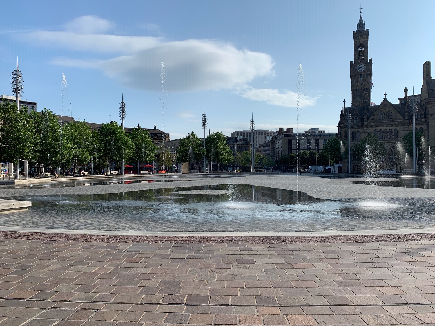 Bradford City Park water feature by The Fountain The